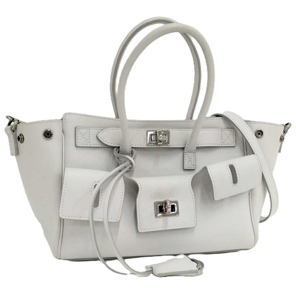 Balenciaga Bellhair Carryall Bag Leather Blue